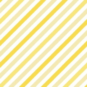 S / Lemon Yellow Diagonal Stripes