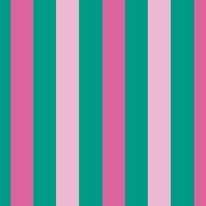 Pink and Green Stripe Vertical 