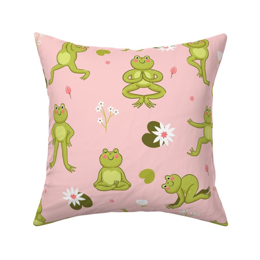 cute yoga frogs funny pink