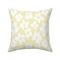 (s) Boho Daisy Flowers - Basic Floral Flower - Pastel Yellow and White - Small