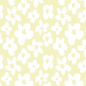 (s) Boho Daisy Flowers - Basic Floral Flower - Pastel Yellow and White - Small