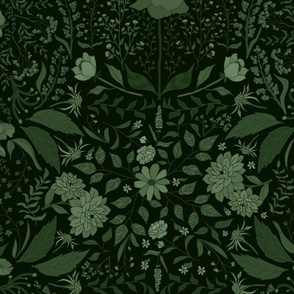 dark floral (green)