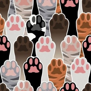 Many Cat Paws Pattern