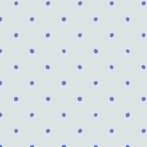 Royal Blue Polka Dots on Gray