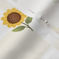 Sunflower Checkerboard — Neutral