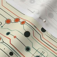 Retro Tech Circuitry - Vintage Electronic Pattern