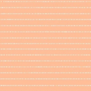 White dashed stripes on peach background - small
