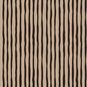 Irregular Stripes - Rose Beige & Black