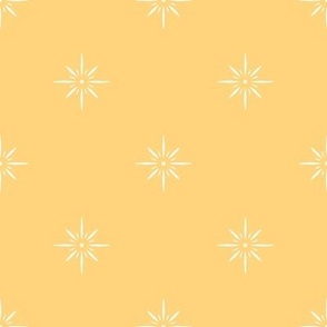 Simple Magical Sun, Minimalism, Monochrome Style | Light Yellow / Pastel / Creamy | Large Scale