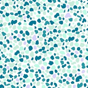 Into the Wild Paw Print Terrazzo Teal Mint by Jac Slade