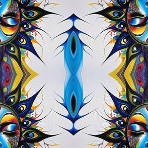 5,25" Abstract Spiritual Woman in Self-Discovery | Abstract Art | Color Art | Hippie Art | Bohemian