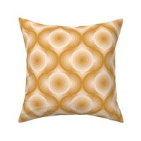 Retro neutral psychedelic circle ogee gold