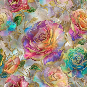 Glimmery Multicolored Roses