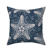 Starfish chic / Medium scale / Dark blue