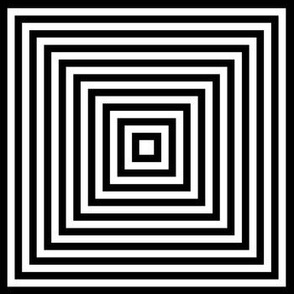 Monochromatic Colorless Geometric Square Pattern | Black and White Art | Black and White Pattern