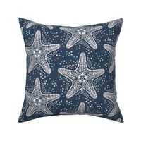 Starfish chic / Small scale / Dark blue