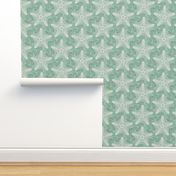 Starfish chic / Medium scale / light teal