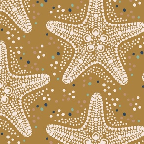 Starfish chic / Large scale / Golden sand