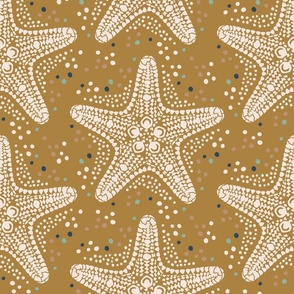 Starfish chic / Medium scale / Golden sand