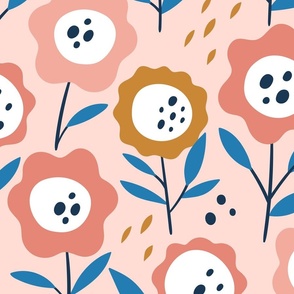 Daisy Pink Seamless Pattern