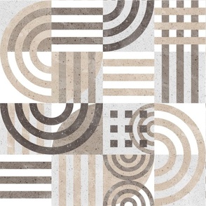 big scale - minimalist checkers - brown grey