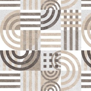 small scale - minimalist checkers - brown grey