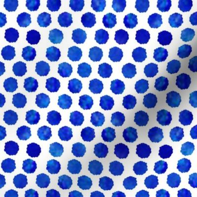 Porcelain blue dots big