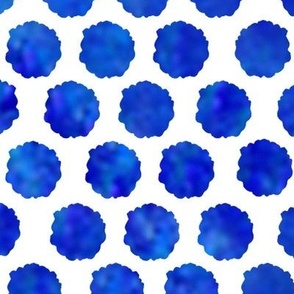Porcelain blue dots large