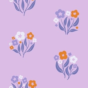Foxy Flowers Bouquets in Lilac, Purple and Orange