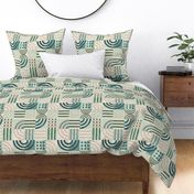 big scale - minimalist checkers - teal