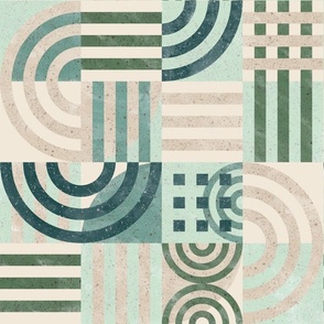 big scale - minimalist checkers - teal