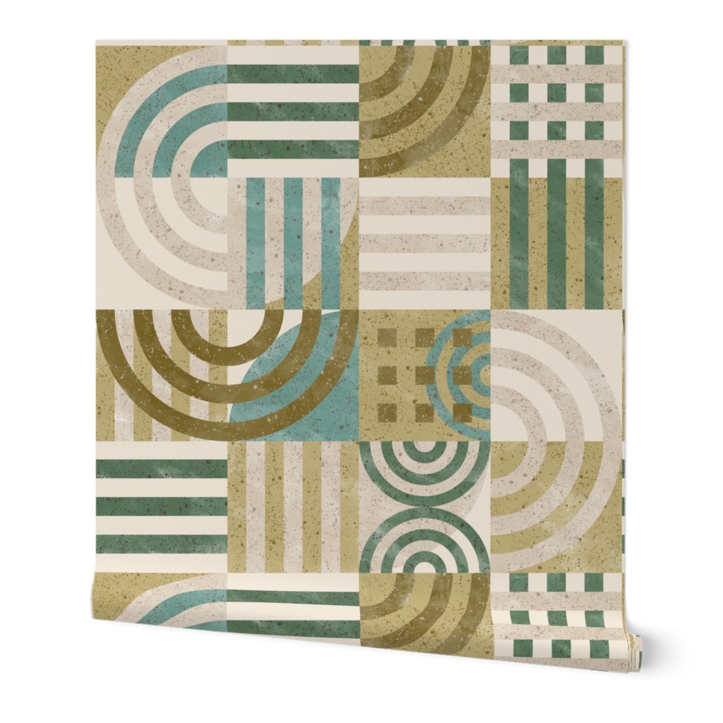 big scale - minimalist checkers - moss green