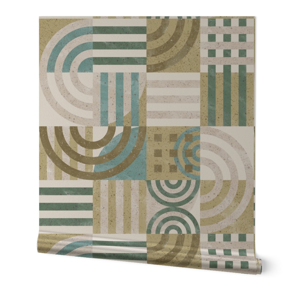 big scale - minimalist checkers - moss green