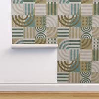 big scale - minimalist checkers - moss green