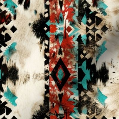 aztec cowhide print