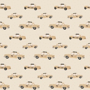 Yellow Cab Chronicles: New York City Taxi Pattern, cream