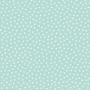 (S)  Summer polka dots blue white