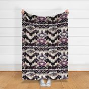 large scale lilac cow hide aztec patern