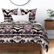 large scale lilac cow hide aztec patern