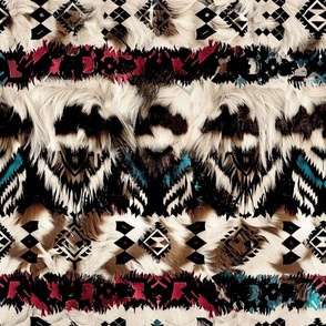 aztec cow pattern brown patchs