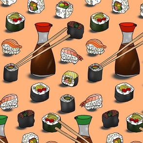 Never-Ending Sushi (Salmon large scale)