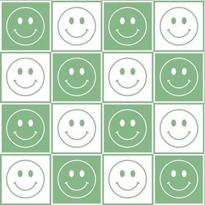 Smaller Happy Face Checkers in Spring Green