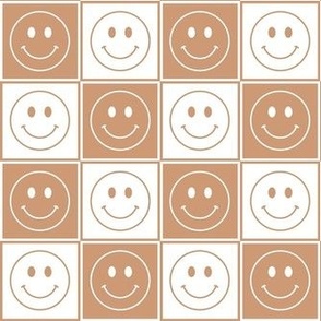 Smaller Happy Face Checkers in Earthy Sand