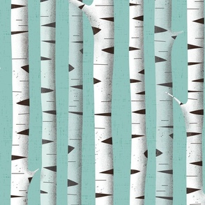 (L) Birch forest on a Spring morning 