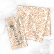 Art deco Foliage in warm neutral blush