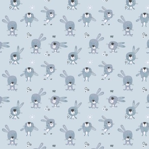 CUTE BUNNIES GREY