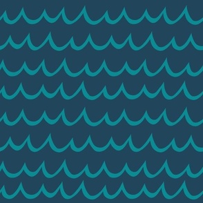 Waves Aqua and Blue