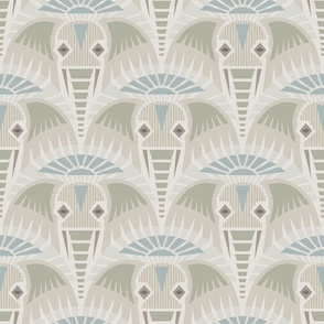 Warm Minimalist Elephants // small // neutral tones, animals, wallpaper