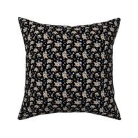 Ditsy flowers Black and Beige