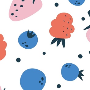 Berries Fruits Seamless Pattern